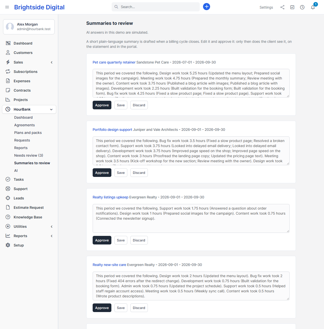 Summaries to review