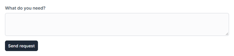 Requesting more hours in the client area